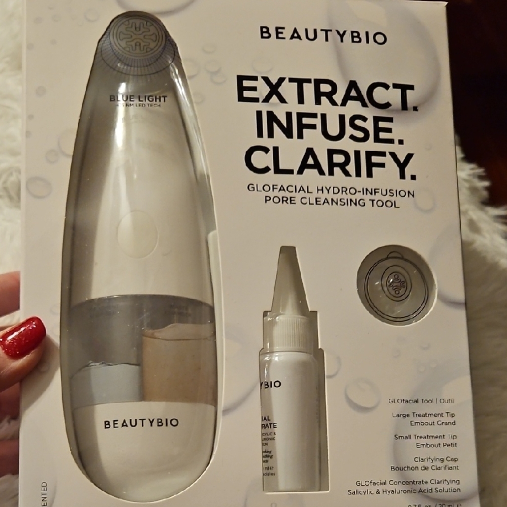 Brand New BeautyBio GloFacial Hydro-Infusion Pore Cleansing Tool